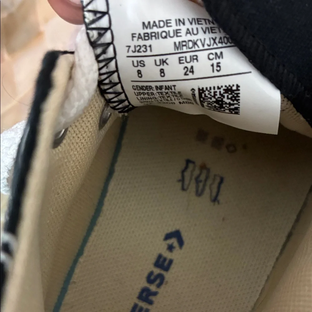 Converse Kids Black and White High-Top Sneakers